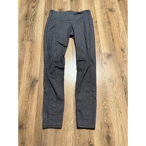 Athleta Leggings Womens Size XS Black Gray Yoga Pants Textured Pattern